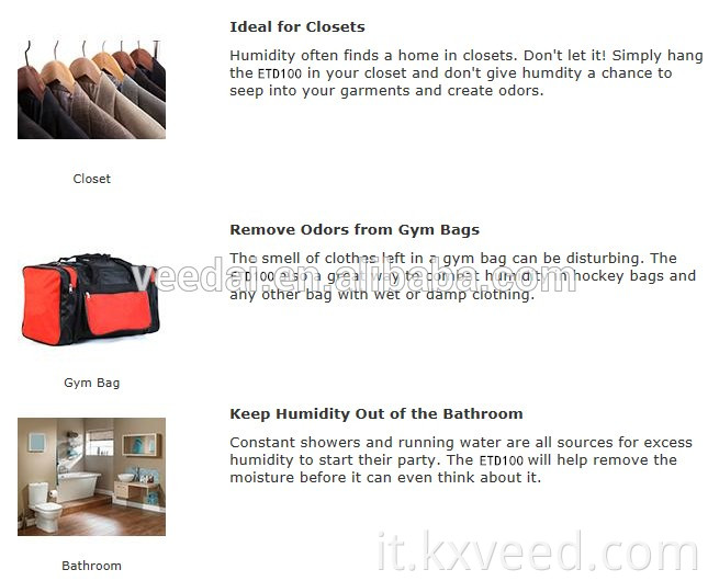 Abbassino Wireless Wireless senza serbatoio Mini Deumidificatore a basso deumidificatore.